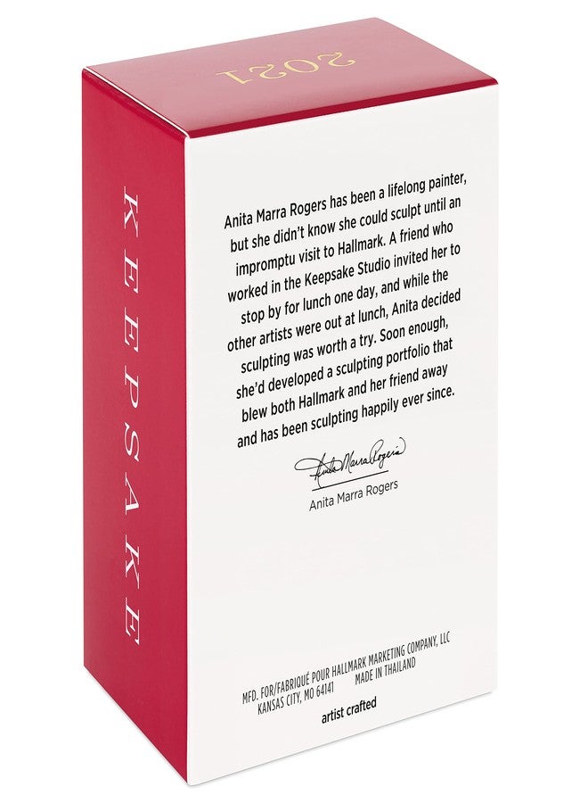 Hallmark Keepsake زينة عيد الميلاد التذكارية من هولمارك لعام 2021، رجل الثلج الدافئ المصنوع من خشب البتولا - Image 4