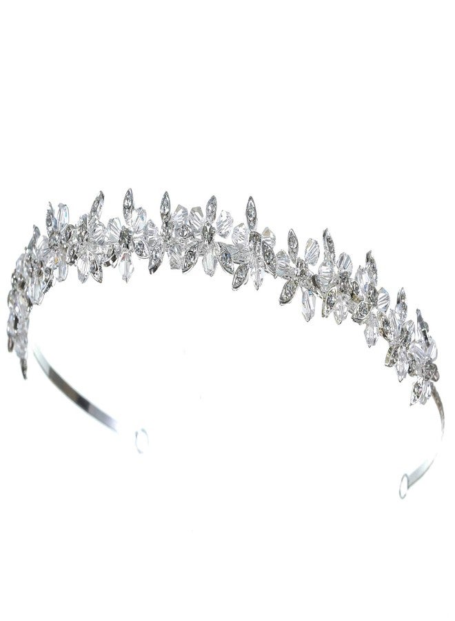 SAMKY Bridal Wedding Rhinestone Crystal Beads Flower Prom Headband Tiara T848 - Image 2