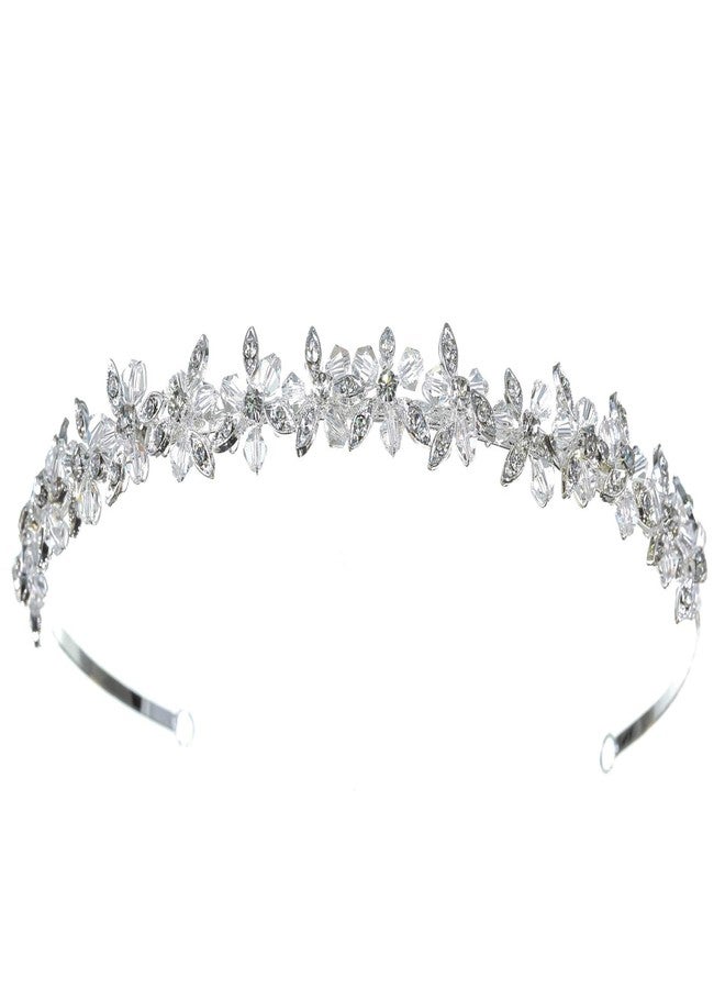 SAMKY Bridal Wedding Rhinestone Crystal Beads Flower Prom Headband Tiara T848 - Image 1