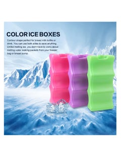 Generic 3pcs Ice Pack, Bottle Ice Packs for Feeding Working Mom fit for Cans Bottles Pump Bag Red,Green,Purple  - Image 3