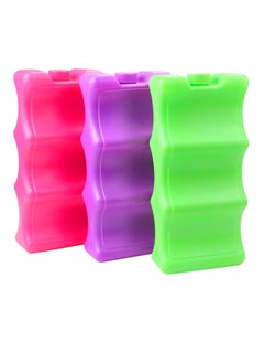 Generic 3pcs Ice Pack, Bottle Ice Packs for Feeding Working Mom fit for Cans Bottles Pump Bag Red,Green,Purple  - Image 1