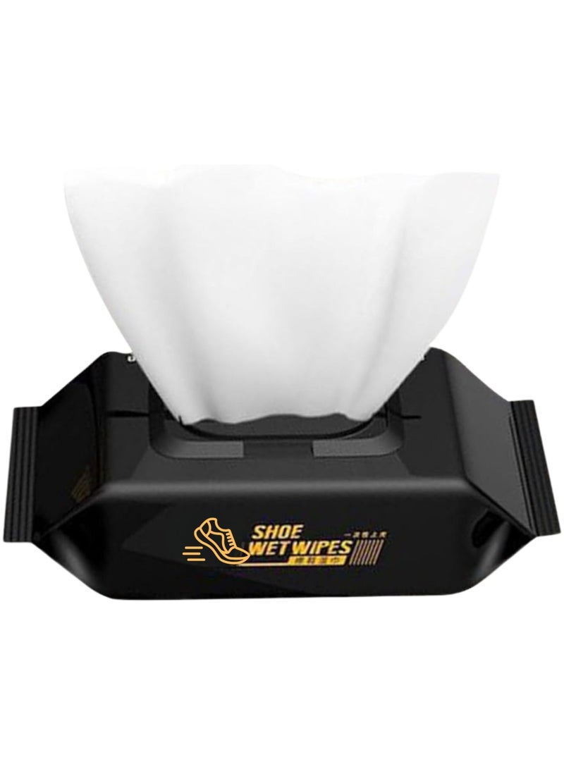 ECVV 80PCS Shoe Sneaker Wipes Cleaner 1 Pack Disposable Shoe Wipes Quick Wipes Removes Dirt Stains for White Shoes and Boots Travel Portable Wipes - Image 1