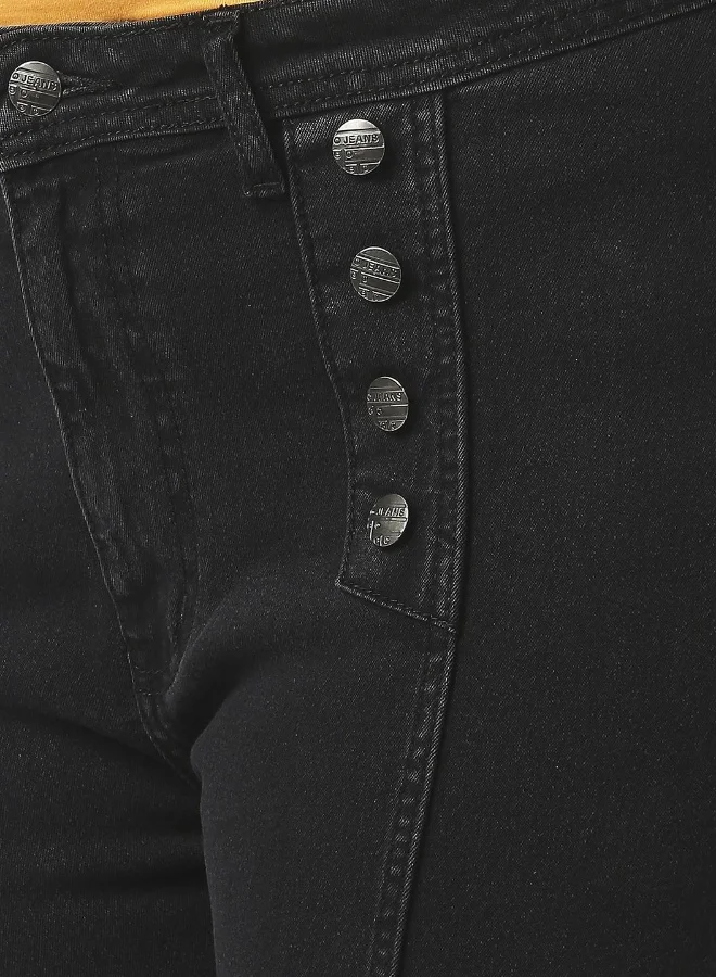 هاي ستار Women Black Bootcut High-Rise Stretchable Jeans