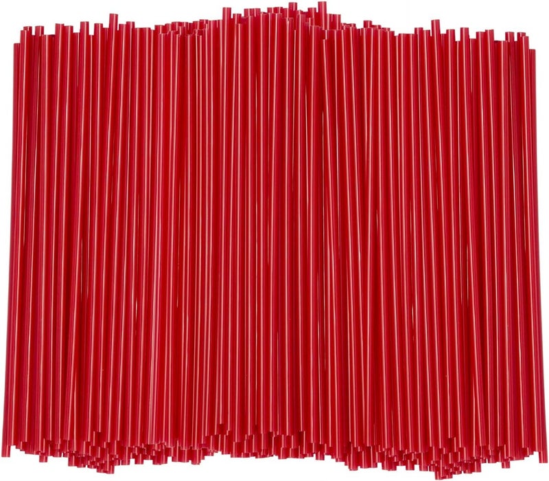 Comfy Package [5 Inch - 1000 Count] Coffee & Cocktail Stirrers/Straws Disposable Plastic Sip Stir Sticks – Red - Image 1