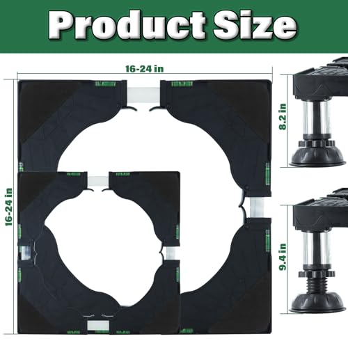 SEUNGCH Mini Fridge Stand Heavy Duty Universal Adjustable Base 8292 Height with 4 Strong Feet Ideal washerdryer stand for 1624 appliances Sturdy storage platform for small fridges laundry machines - Image 3