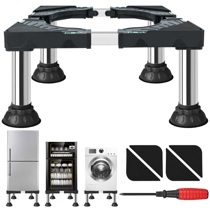 SEUNGCH Mini Fridge Stand Heavy Duty Universal Adjustable Base 8292 Height with 4 Strong Feet Ideal washerdryer stand for 1624 appliances Sturdy storage platform for small fridges laundry machines - Image 2