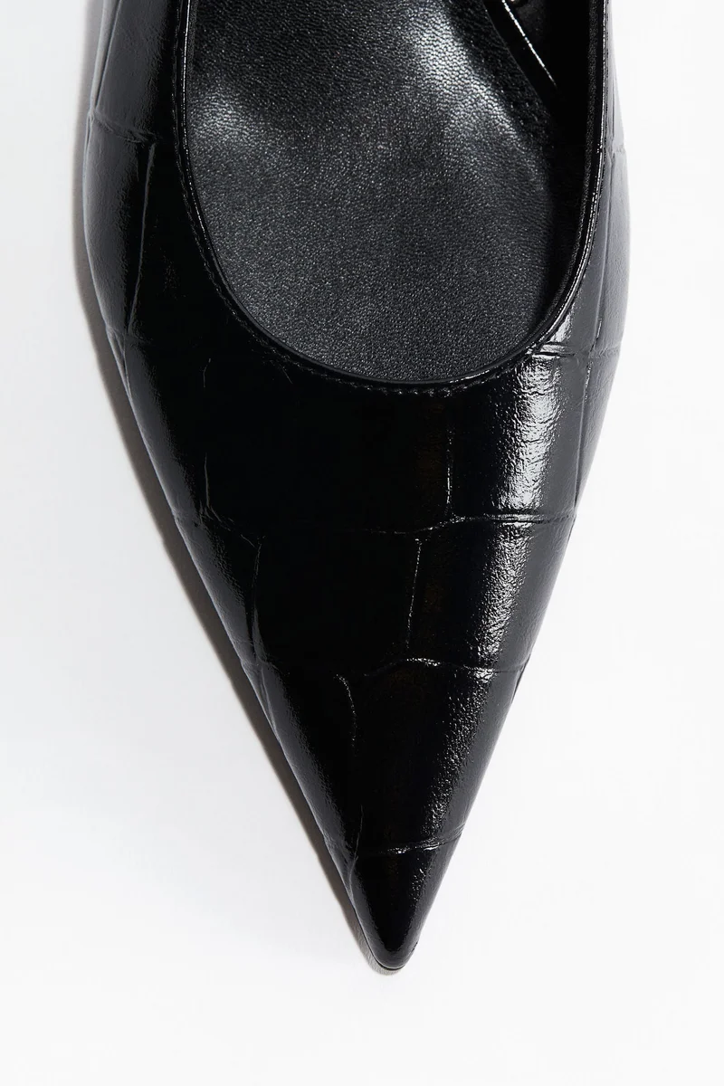H&M Kitten-heeled pointed slingbacks