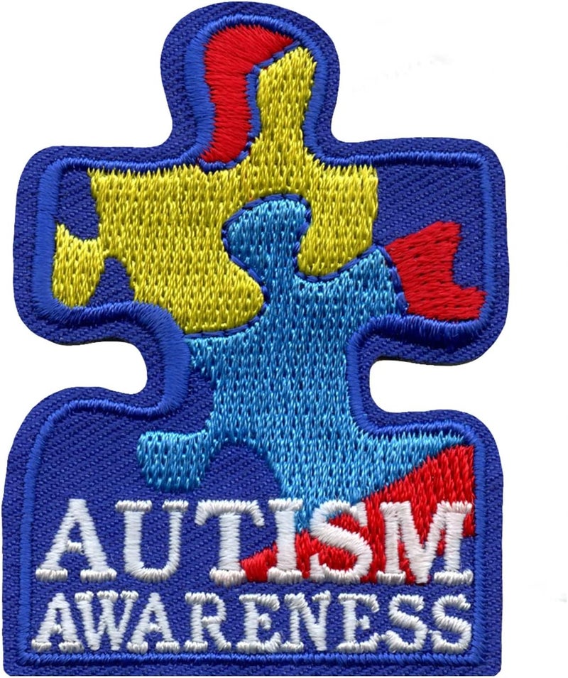 Patch Collection Autism Awareness Puzzle Embroidered Iron On Patch - Image 1