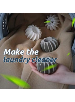 Oasisgalore 4pcs Magic Laundry Dryer Balls, Silicone Washer Balls for Tangle-Free Washing, Reduce Wrinkles, White & Gray  - Image 5