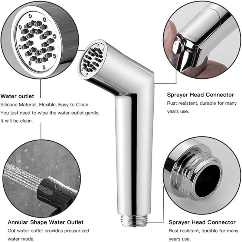 Handheld Bidet Sprayer Toilet Attachment For Feminine Baby Pet Wash A Set - Image 3