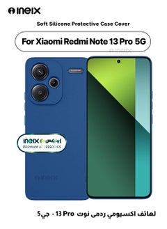 INEIX Soft Silicone Protective Case Cover For Xiaomi Redmi Note 13 Pro-Blue  - Image 2