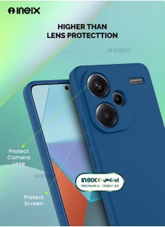 INEIX Soft Silicone Protective Case Cover For Xiaomi Redmi Note 13 Pro-Blue  - Image 5