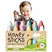 Honeysticks أقلام شمع العسل 100% شمع نحل عبوة 12 قلم بألوان باستيل غير سامة للأطفال 13 آمنة للرضع من عمر سنة واحدة وما فوق مصنوعة يدويًا من شمع النحل الطبيعي وألوان غذائية صديقة للبيئة - Image 3
