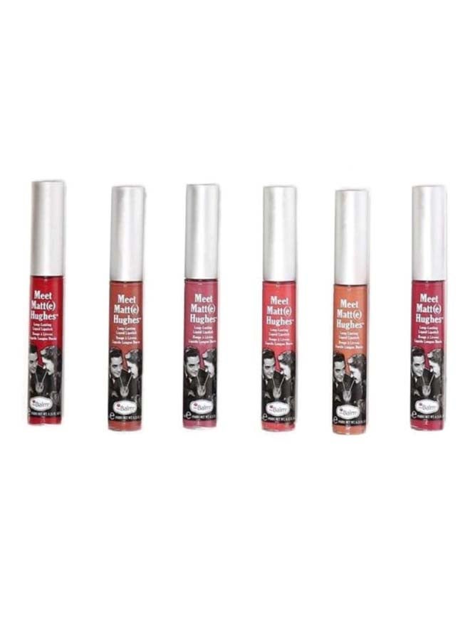 theBalm 6-Piece Meet Matte Hughes Liquid Lipstick Set Romantic/Reliable/Faithful - Image 2
