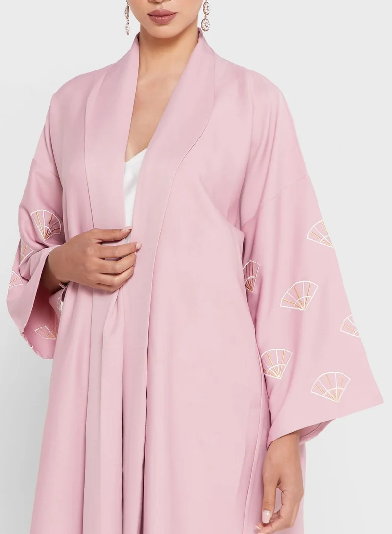 Khizana Embroidered Sleeve Abaya With Sheila