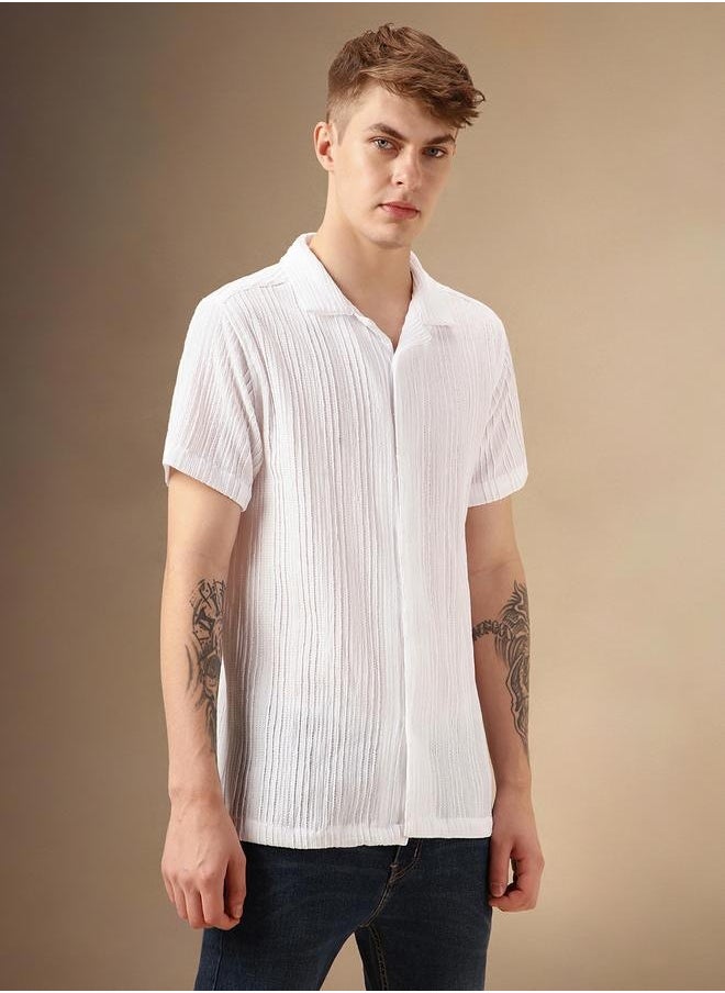 Dennis Lingo Relaxed Fit White Cotton Shirt – Classic and Comfortable  - Image 2