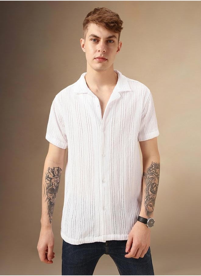 Dennis Lingo Relaxed Fit White Cotton Shirt – Classic and Comfortable  - Image 1