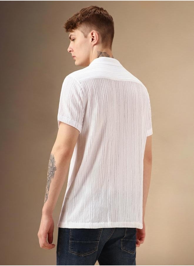 Dennis Lingo Relaxed Fit White Cotton Shirt – Classic and Comfortable  - Image 3