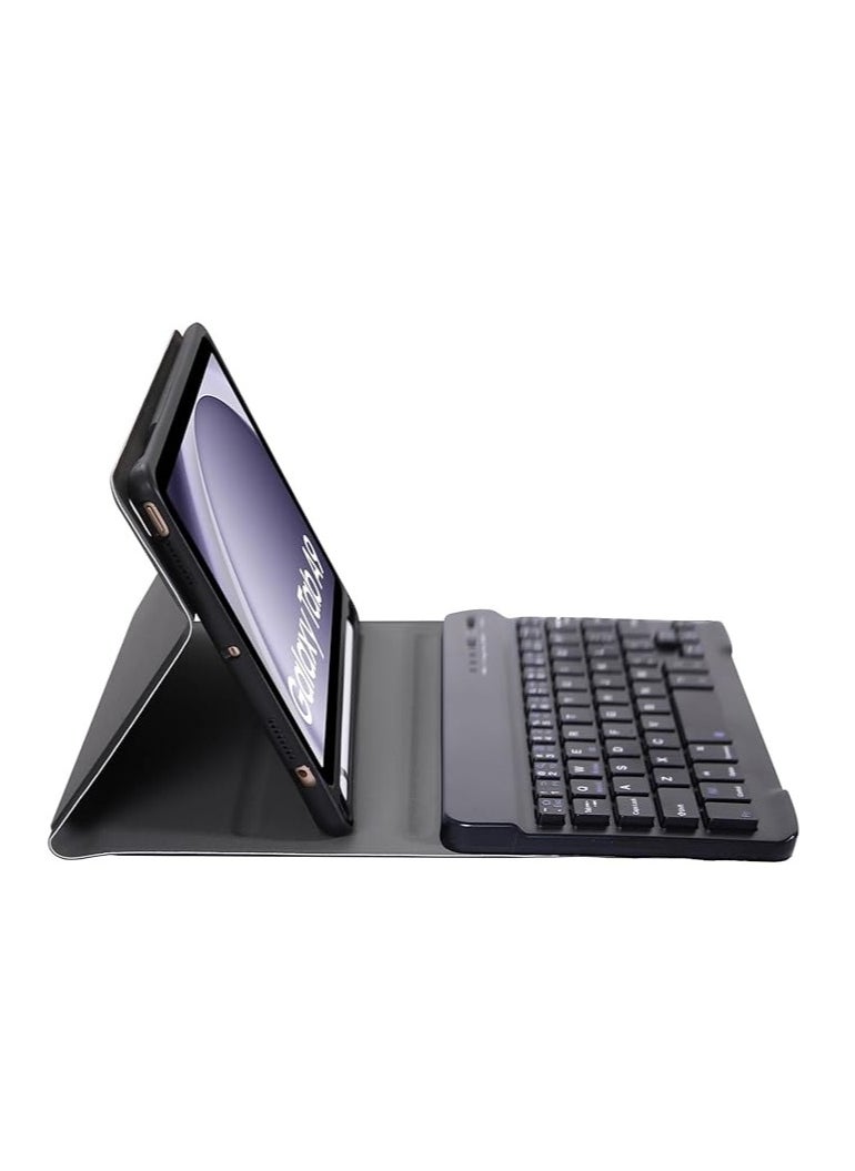 جنرال - لوحة مفاتيح قابلة للفصل لحافظة Samsung Galaxy Tab A9 8.7 Inch 2023 SM-X110 / SM-X115 مع لوحة مفاتيح لاسلكية - Image 1
