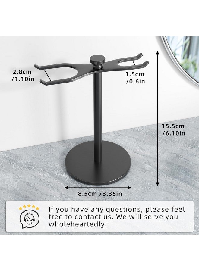 حامل ماكينة حلاقة آمنة مع حامل فرشاة من بيك بيف، حامل حلاقة معدني أسود عالي التحمل للرجال، فتحات واسعة للغاية، يناسب معظم الفرش وجميع أنواع شفرات الحلاقة - Image 4