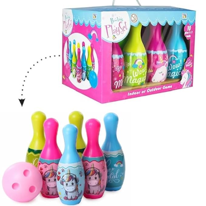 MOPANIRAJ Bowling Set for Kids 6 Colorful Pins & 2 Ball - Indoor Outdoor Toddler Bowling Game Toy - Safe Soft Play Set for Girls Boys Ages 3+ - Educational Active Sports Gift - Image 5