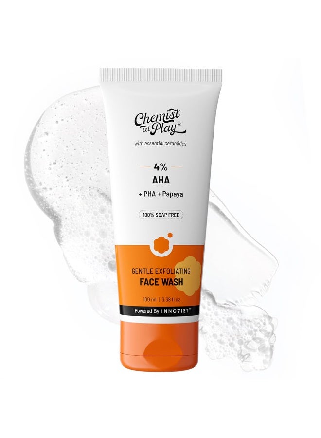 Chemist at Play Gentle Exfoliating Face Wash | Instant Glow | Exfoliates for Bright, Smooth Skin | Oily, Dry & Combination Skin | For Men & Women 100ml - Image 1