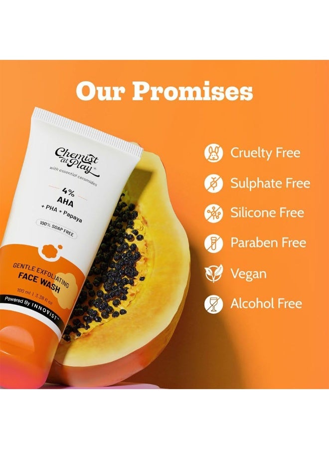 Chemist at Play Gentle Exfoliating Face Wash | Instant Glow | Exfoliates for Bright, Smooth Skin | Oily, Dry & Combination Skin | For Men & Women 100ml - Image 4