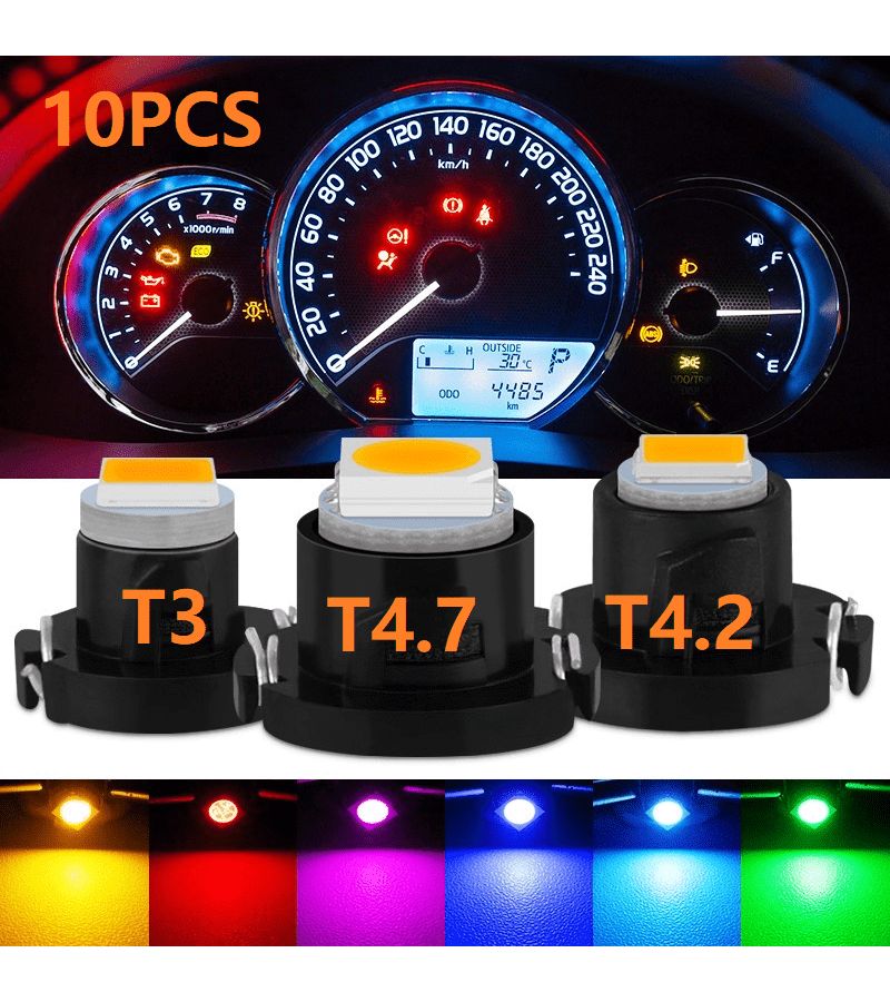 10 Pcs T4.7 Blue 1SMD LED Instrument Lights High Brightness - Image 1