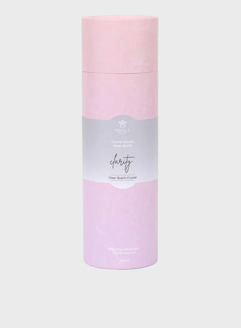 Prickly Pear Clear Quartz Interchangeable Crystal Water Bottle