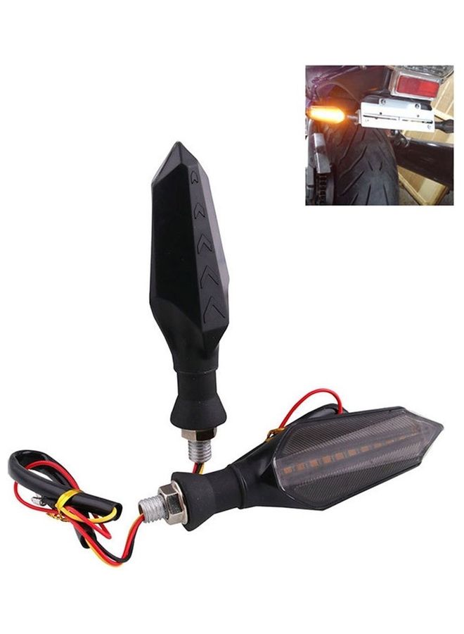 إسكدنيا مصباح إشارة الانعطاف للدراجة النارية مصنوع من البلاستيك على شكل سهم - Image 1