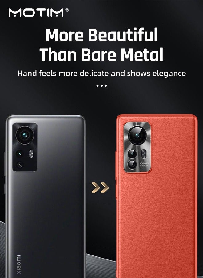 Motim Leather Phone Case for Xiaomi 12/12 Pro, Ultra Slim Shockproof Gasbag Protection Anti Dropping Cover - Image 3