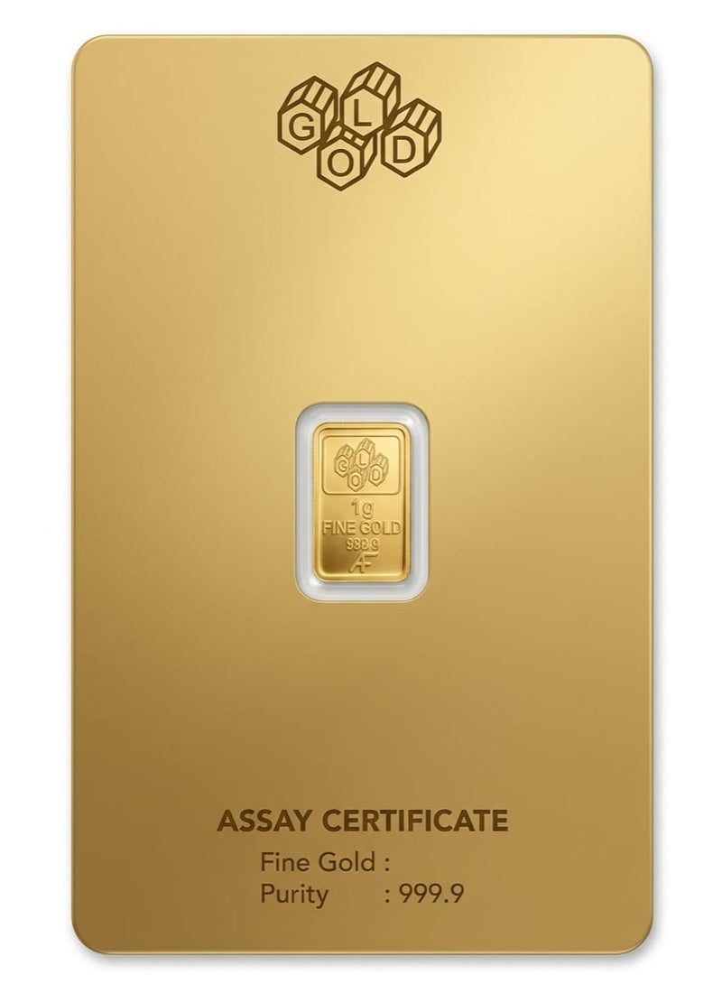 أل فردان Guru Jewellers سبيكة ذهب الفاردان 1 جرام عيار 24 نقاء 999.9 تصميم الامارات - Image 2