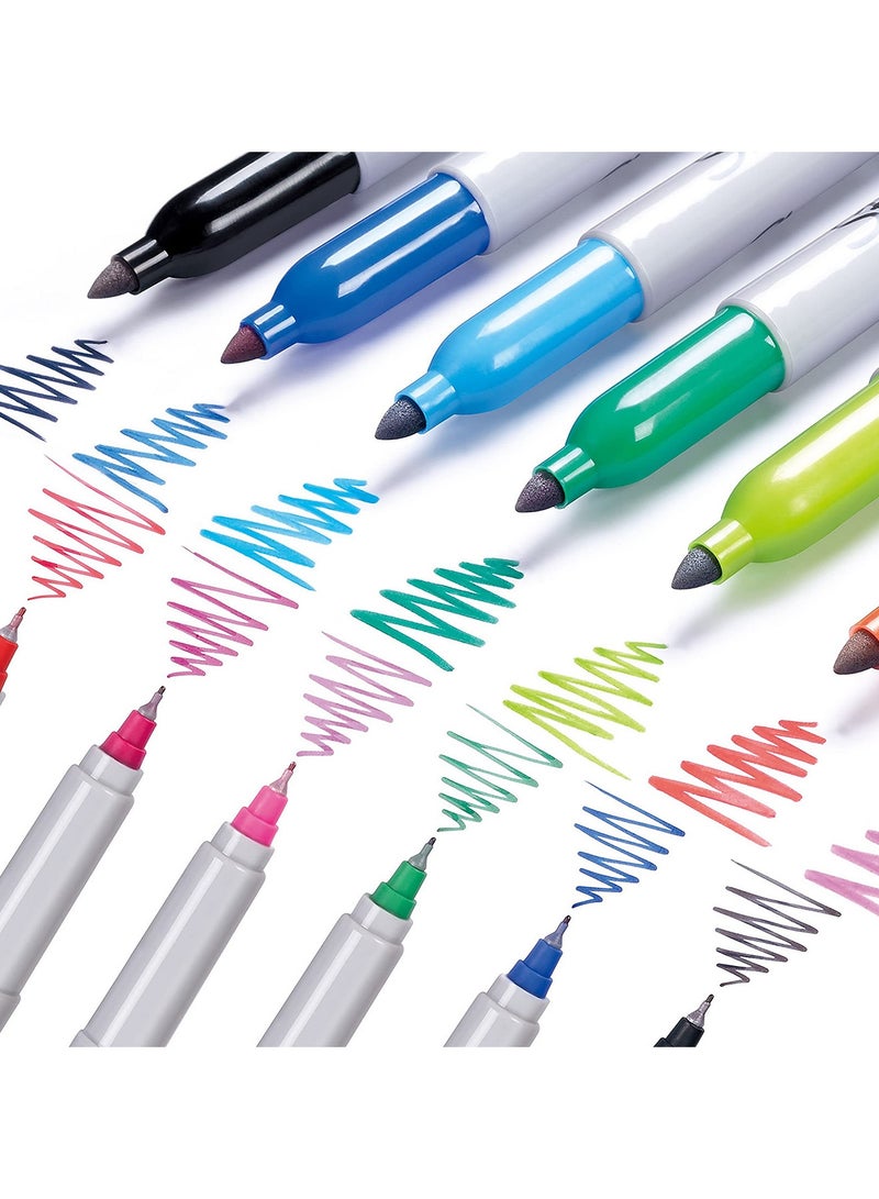 Sharpie Permanent Marker Special Edition Wolf, Pack of 26 Assorted Colors Fine and Ultra-Fine Tips, Water and Fade-Resistant Marker Pen for Professional Drawing and Coloring on All Surfaces - Image 3