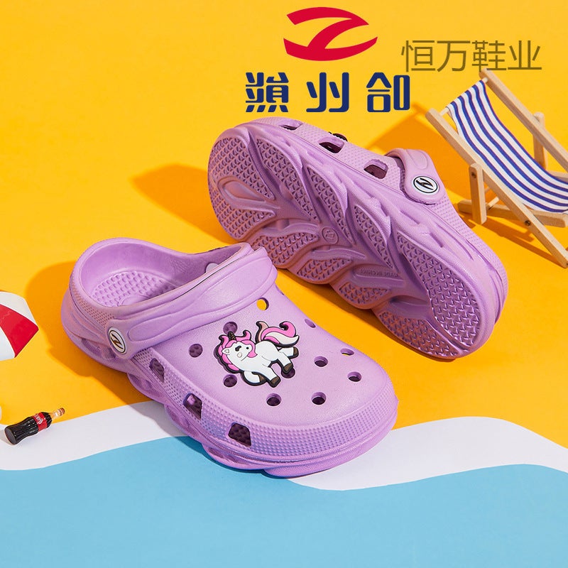 Fujian Big Manufacturers Habixiong Children'S Shoes Boys Slippers Children'S 2025 Girls Sandals Closed Toe Hole Shoes - Image 4