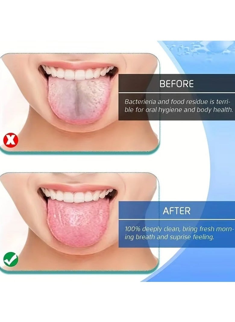 URbantin 3 Colors Stainless Steel Tongue Scraper U-shaped Metal Fresh Breath Cleaning Coated Tongue Toothbrush Oral Hygiene Care Tools  - Image 4