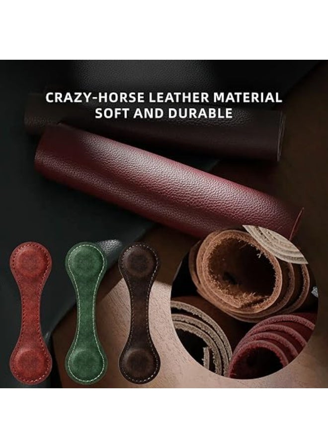 Set of 3 Magnetic Bookmarks, Vintage Genuine Leather Book Marks for Reading, Magnetic Page Clips Book Markers, Best Gift for Book Lovers Reading Men Women Teachers Students - Image 3