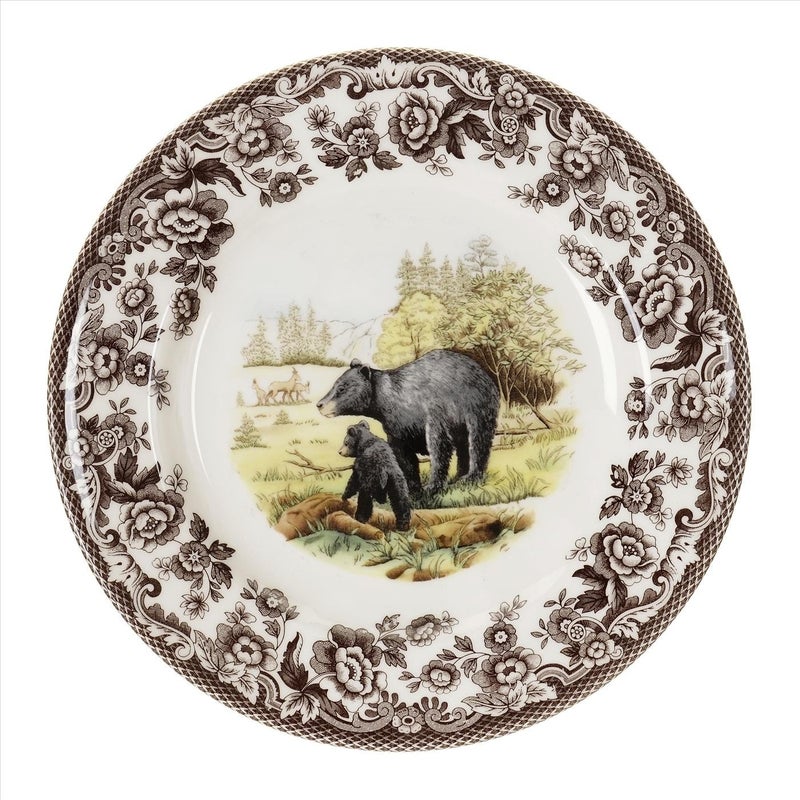 Spode Woodland American Wildlife Black Bear Salad Plate - Image 3