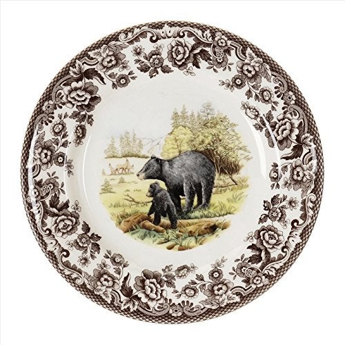Spode Woodland American Wildlife Black Bear Salad Plate - Image 1