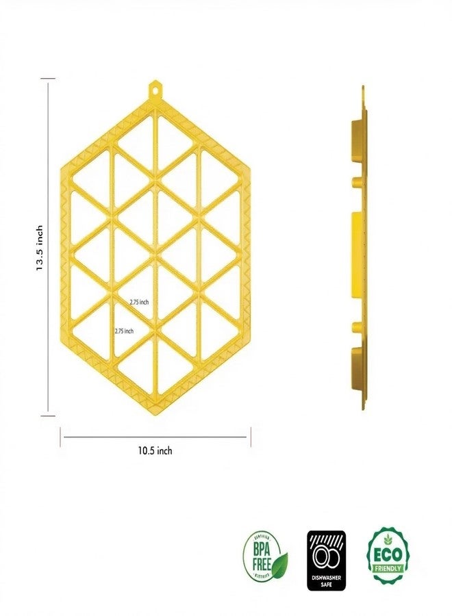 ADson™ Hexagonal Dumpling Maker Mould, Yellow, BPA Free, Dishwasher Safe - Image 2
