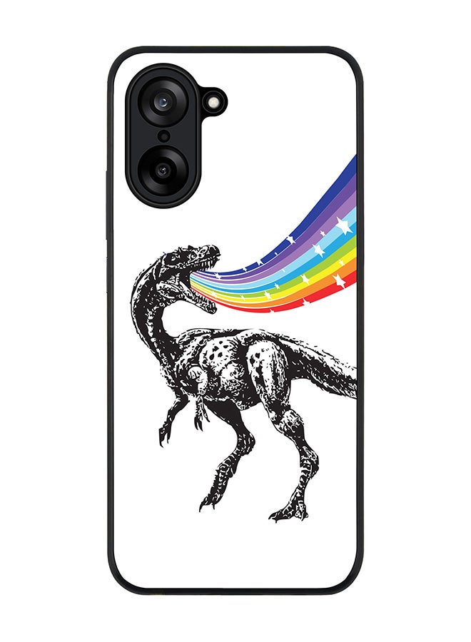For OnePlus Nord CE5 / Ace 5 Racing Case,Slim fit Camera Protection, Shockproof Thin Phone cover  - Rainbow Dino