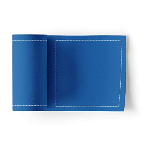 MY DRAP Cocktail Napkins Reusable Cotton Napkins Roll 45 x 45 in 100 Napkins Royal Blue