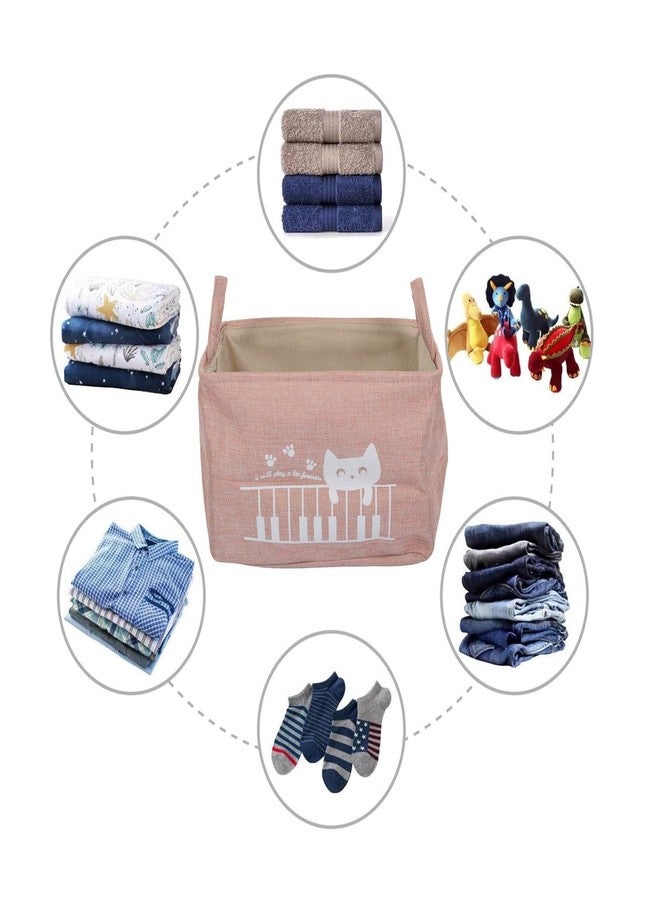 CRULAC Canvas Storage Basket with Handles, Storage Bin For Clothes, Toys and Books 38cm x 26.5cm x 25cm, Pack of 1 - Image 2