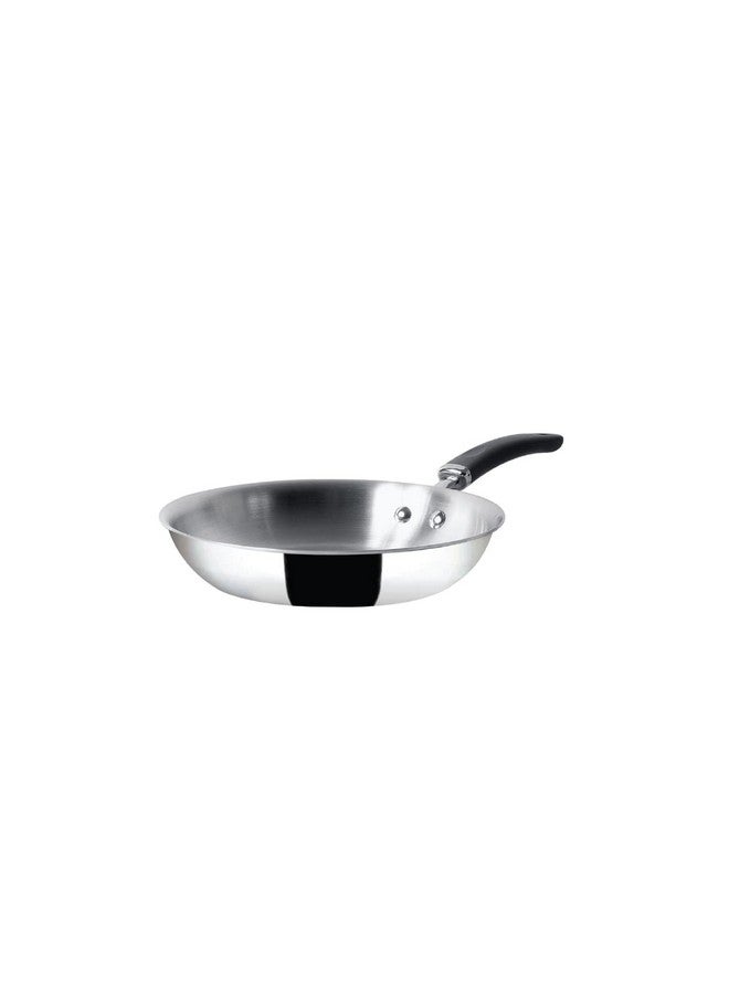 Meyer Trivantage Nickel Free Stainless Steel Triply Cookware Frypan | Steel Pan for Cooking | Fry pan Tri ply with Heavy Bottom | Frying Pan Small | Gas and Induction Base, 20cm/ 1.08 Litre, Silver