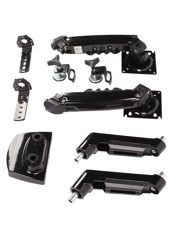 PC Monitor Arm Adjustable Dual Monitor Mount Ergonomic Desk Monitor Stands with C Clamp Grommet Mounting Base for Screens