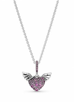 PANDORA Pandora Pave Heart and Wings Necklace  - Image 1