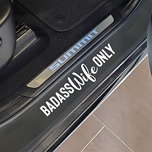 VALIANT COLLECTIONS Badass Wife Only Sticker Vinyl Sticker for Car Truck and Van Bumper Indoor and Outdoor Use for Wall Waterproof Decal for Laptop and Watercooler VC 370 White - Image 1