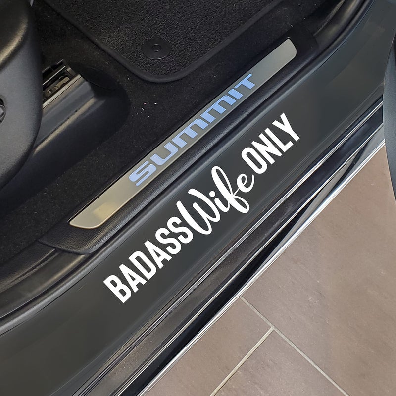 VALIANT COLLECTIONS Badass Wife Only Sticker Vinyl Sticker for Car Truck and Van Bumper Indoor and Outdoor Use for Wall Waterproof Decal for Laptop and Watercooler VC 370 White - Image 3