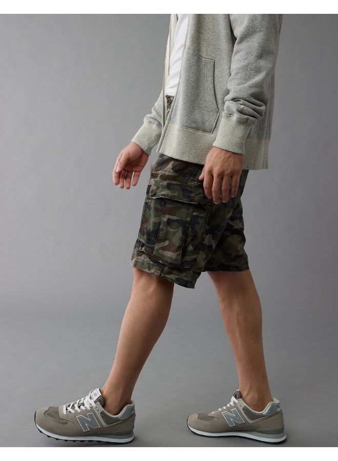 Camouflage Print Cargo Shorts