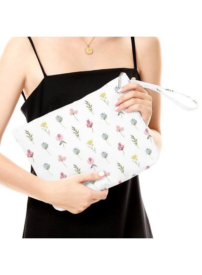Fokongna Wet Bag, Wet Dry Bag, Makeup Bag, Toiletry Bag, Waterproof Large Capacity Travel Cosmetic Bag, Zipper Pouch For Women, Girls Mo Wife Sister Friends Baby Diaper Bag Bee Wildflower Sunflower  - Image 2