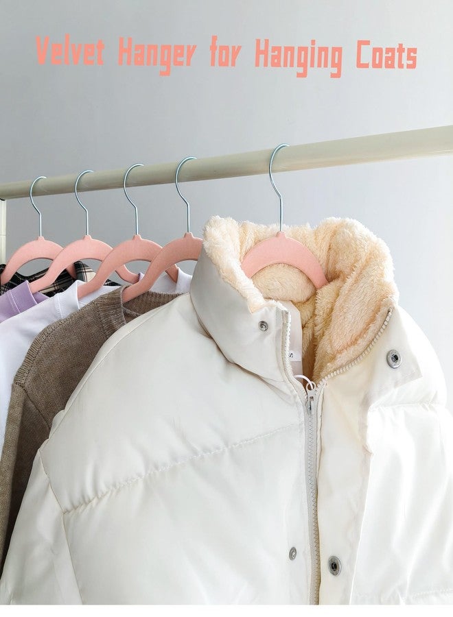 BGRQRIQ Pink Velvet Hangers 30 Pack, Anti-Slip Slim Space Saving Hangers with 360° Swivel Hook, 17.7 Inch Velvet Clothes Hangers for Coats,Sweater,Jackets,Dresses, Shirts, Suits & T-Shirts (Pink, 30) - Image 4